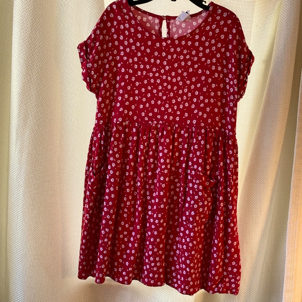 Cotton On Kids Red floral girls dress size 6